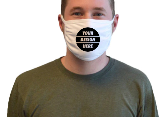 Face Masks White Center Print