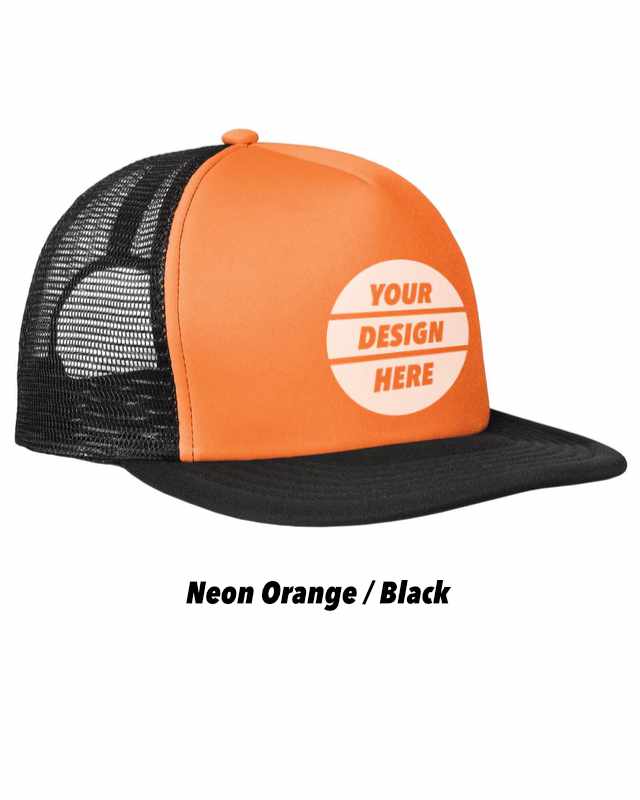 Trucker Cap Neon Orange Black