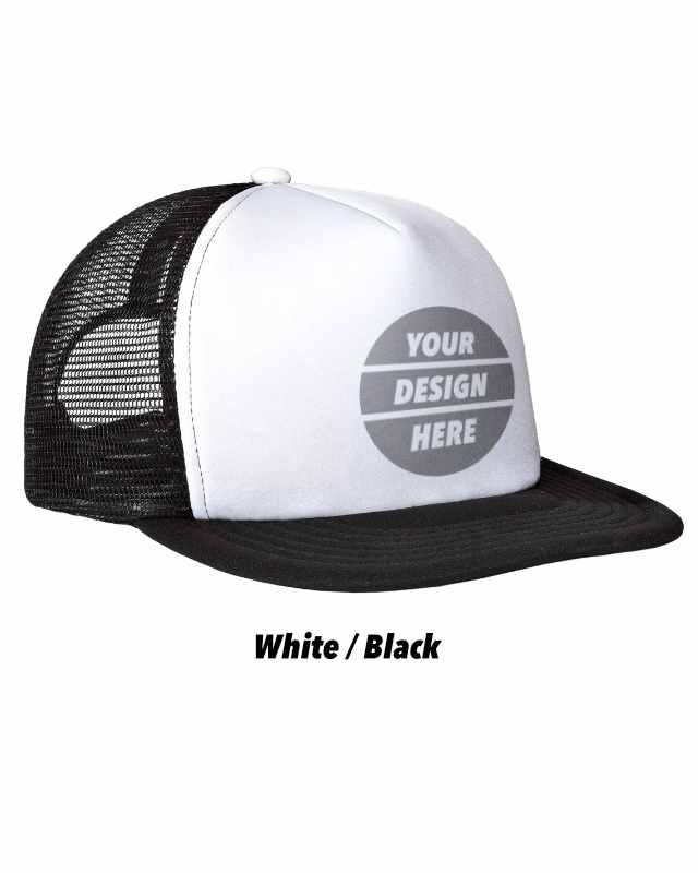 Trucker Cap White Black