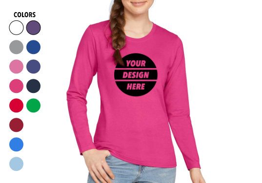 Custom Ladies Long Sleeve T-Shirt Printing